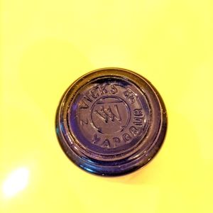 Embossed vintage Vicks jar Cobalt Blue